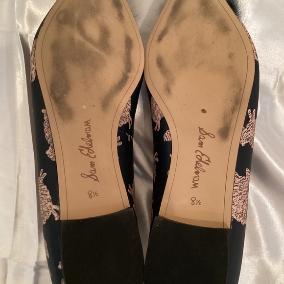Sam Edelman Raddie Flats with Faux Fur Pom-Poms - Picture 9 of 12